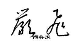 梁锦英严飞草书个性签名怎么写