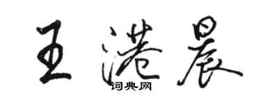 骆恒光王港晨行书个性签名怎么写