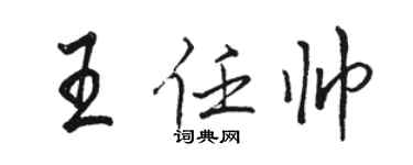 骆恒光王任帅行书个性签名怎么写