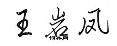 骆恒光王岩凤行书个性签名怎么写