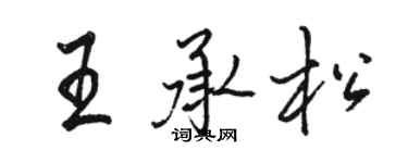 骆恒光王承松行书个性签名怎么写