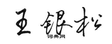 骆恒光王银松行书个性签名怎么写