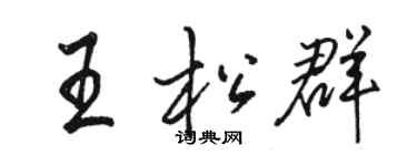 骆恒光王松群行书个性签名怎么写