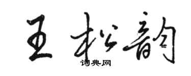 骆恒光王松韵行书个性签名怎么写