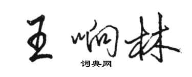 骆恒光王响林行书个性签名怎么写