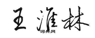 骆恒光王淮林行书个性签名怎么写