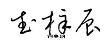 梁锦英武梓辰草书个性签名怎么写