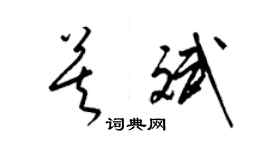 梁锦英莫斌草书个性签名怎么写