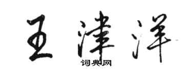 骆恒光王津洋行书个性签名怎么写
