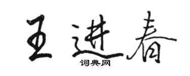 骆恒光王进春行书个性签名怎么写