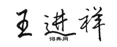 骆恒光王进祥行书个性签名怎么写