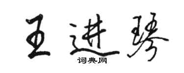骆恒光王进琴行书个性签名怎么写