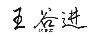骆恒光王谷进行书个性签名怎么写
