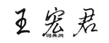 骆恒光王宏君行书个性签名怎么写