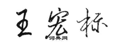 骆恒光王宏标行书个性签名怎么写