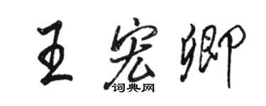 骆恒光王宏卿行书个性签名怎么写