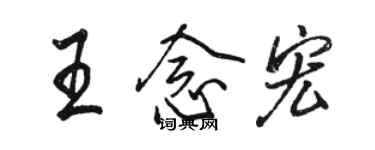 骆恒光王念宏行书个性签名怎么写