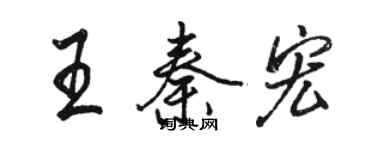 骆恒光王秦宏行书个性签名怎么写