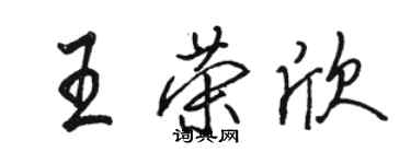 骆恒光王荣欣行书个性签名怎么写