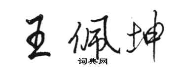 骆恒光王佩坤行书个性签名怎么写