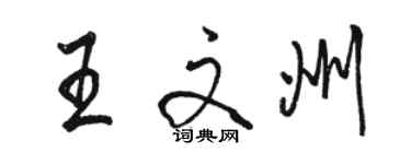 骆恒光王文州行书个性签名怎么写