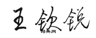 骆恒光王钦锐行书个性签名怎么写