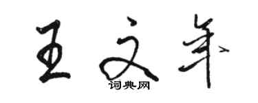 骆恒光王文年行书个性签名怎么写