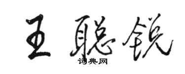 骆恒光王聪锐行书个性签名怎么写