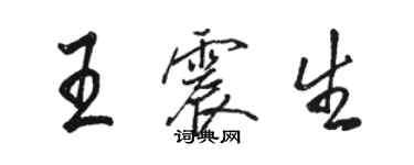 骆恒光王震生行书个性签名怎么写