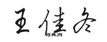骆恒光王佳冬行书个性签名怎么写