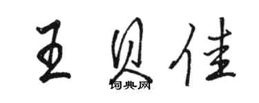 骆恒光王贝佳行书个性签名怎么写