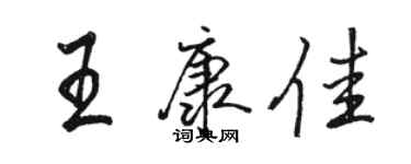 骆恒光王康佳行书个性签名怎么写