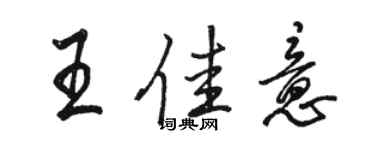 骆恒光王佳意行书个性签名怎么写