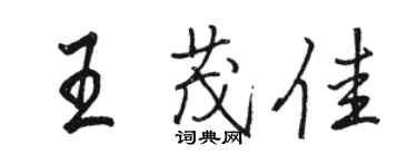 骆恒光王茂佳行书个性签名怎么写