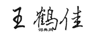 骆恒光王鹤佳行书个性签名怎么写