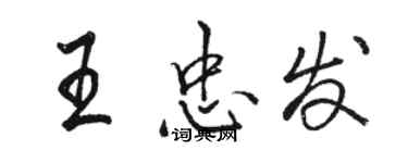 骆恒光王忠发行书个性签名怎么写