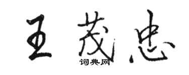 骆恒光王茂忠行书个性签名怎么写