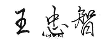 骆恒光王忠智行书个性签名怎么写