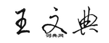 骆恒光王文典行书个性签名怎么写