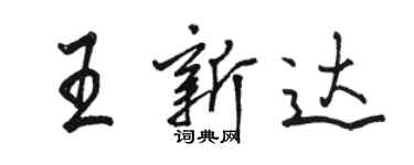 骆恒光王新达行书个性签名怎么写