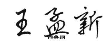 骆恒光王孟新行书个性签名怎么写