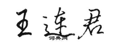 骆恒光王连君行书个性签名怎么写
