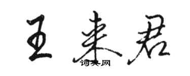 骆恒光王来君行书个性签名怎么写