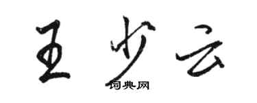 骆恒光王少云行书个性签名怎么写