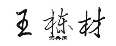 骆恒光王栋材行书个性签名怎么写