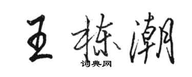 骆恒光王栋潮行书个性签名怎么写