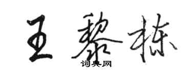 骆恒光王黎栋行书个性签名怎么写