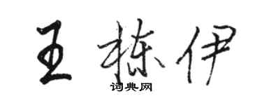 骆恒光王栋伊行书个性签名怎么写
