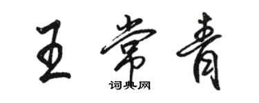 骆恒光王常青行书个性签名怎么写
