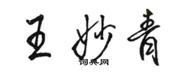 骆恒光王妙青行书个性签名怎么写